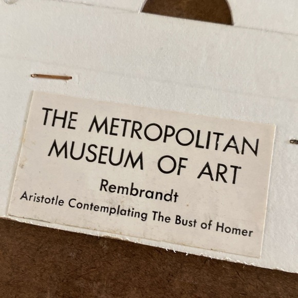 MOMA Vintage Rembrandt Tile Artwork. Aristotle Contemplating the Bust of Homer - Picture 3 of 5